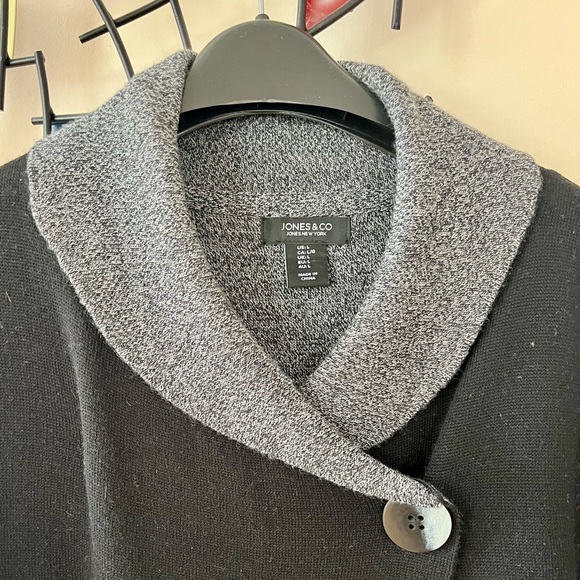 Jones & Co Wool Blend Single Button Sweater Jacket Size Large - Picture 2 of 7